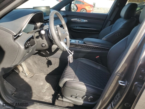 2024 Genesis GV70 3.5T Sport with VIN 5NMMCDTC2RH003145, listed as a Copart auction lot 45129295 with 10,074 mi miles and Salvage Title. Bid and sale history available at carsss.com. Image 7.