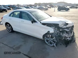 2017 Mercedes-Benz C 300 with VIN 55SWF4KB3HU206584, listed as a Copart auction lot 50597005 with 143,917 mi miles and Salvage Title. Bid and sale history available at carsss.com. Image 4.