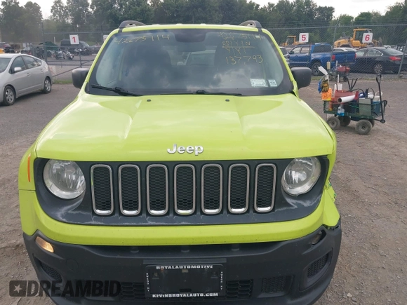 2017 Jeep Renegade Sport with VIN ZACCJBAB1HPF07825, listed as a IAAI auction lot 42675114 with 137,793 mi miles and . Bid and sale history available at DreamBid. Image 12.