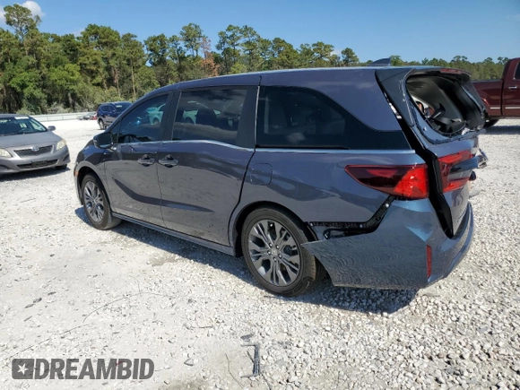 2025 Honda Odyssey Touring с VIN 5FNRL6H87SB011464, выставлен на аукционе Copart как лот 76591844 с пробегом 627 миль миль и Списание • Salvage title. История ставок и продаж доступна на DreamBid. Изображение 2.