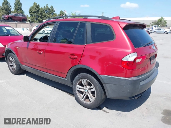 2004 BMW X3 3.0i with VIN WBXPA93454WA65823, listed as a IAAI auction lot 42058075 with 147,023 mi miles. Bid and sale history available at carsss.com. Image 3.