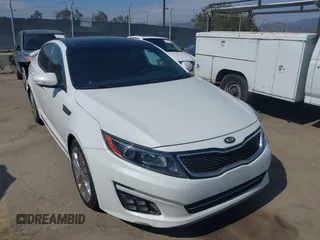 2014 Kia Optima SXL Turbo with VIN 5XXGR4A62EG349245, listed as a IAAI auction lot 42779962 with 147,000 mi miles and . Bid and sale history available at DreamBid. Image 1.