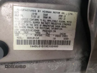 1999 Nissan Altima XE with VIN 1N4DL01D1XC152460, listed as a Copart auction lot 45920805 with 122,783 mi miles and Salvage Title. Bid and sale history available at carsss.com. Image 13.