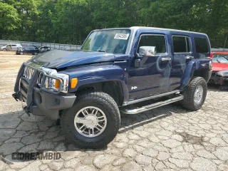 2007 Hummer H3 SUV z VIN 5GTDN13E178244020, wystawiony jako Copart lot #55642585 z przebiegiem 158 807 mil mil oraz Szkoda całkowita • Salvage title. Historia ofert i sprzedaży dostępna na DreamBid. Obrazek 1.