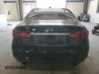 2018 Infiniti Q50 Red Sport 400 with VIN JN1FV7AP3JM461660, listed as a Copart auction lot 53837645 with 111,441 mi miles and Clean title. Bid and sale history available at DreamBid. Image 6.