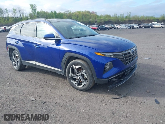 2022 Hyundai Tucson Limited with VIN 5NMJECAE3NH105480, listed as a IAAI auction lot 41684227 with 85,121 mi miles. Bid and sale history available at carsss.com. Image 1.