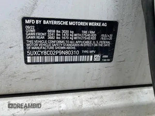2023 BMW X6 M50i with VIN 5UXCY8C02P9N80310, listed as a Copart auction lot 50582585 with 19,686 mi miles and Clean Title. Bid and sale history available at carsss.com. Image 10.
