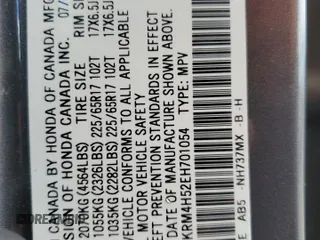2014 Honda CR-V EX z VIN 2HKRM4H52EH701054, wystawiony jako Copart lot #58217545 z przebiegiem 37 519 mil mil oraz Szkoda całkowita • Salvage title. Historia ofert i sprzedaży dostępna na DreamBid. Obrazek 14.