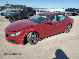 2016 Maserati Ghibli S with VIN ZAM57RSA4G1171216, listed as a Copart auction lot 87711735 with 16,096 mi miles and Salvage Title. Bid and sale history available at carsss.com. Image 1.
