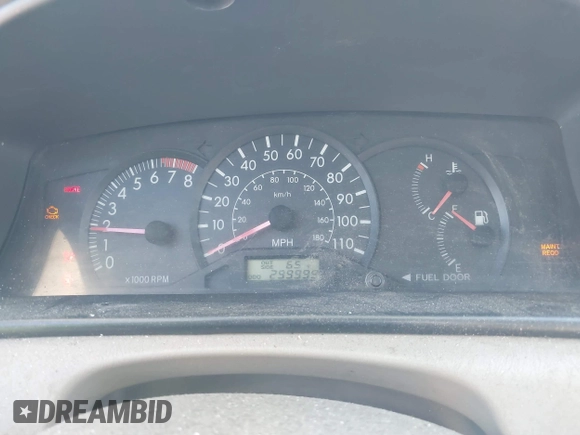 2005 Toyota Corolla CE with VIN JTDBR32E050056617, listed as a IAAI auction lot 41749530 with 299,999 mi miles and . Bid and sale history available at DreamBid. Image 7.