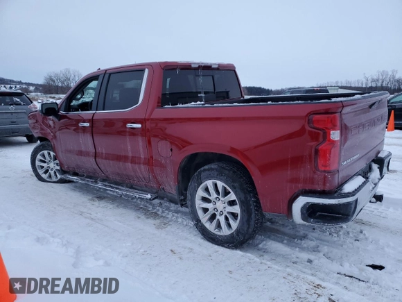 2021 Chevrolet Silverado 1500 LTZ with VIN 1GCUYGED2MZ266443, listed as a Copart auction lot 45681295 with 42,006 mi miles and Salvage Title. Bid and sale history available at DreamBid. Image 2.