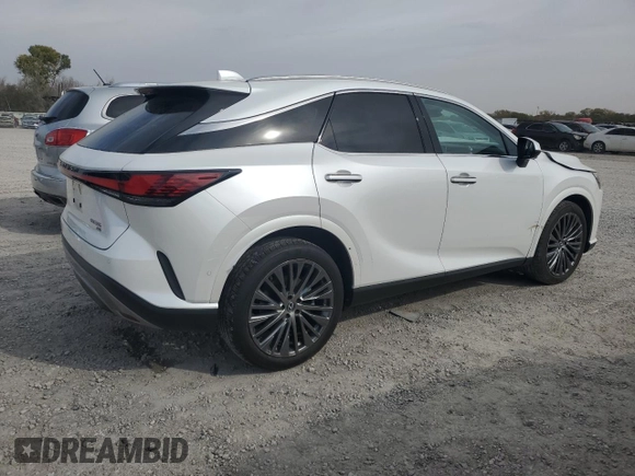 2024 Lexus RX with VIN 2T2BAMCA8RC039791, listed as a Copart auction lot 77801934 with 26,377 mi miles and Salvage Title. Bid and sale history available at carsss.com. Image 3.