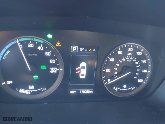 2016 Hyundai Sonata Hybrid Limited with VIN KMHE34L14GA017151, listed as a IAAI auction lot 41636602 with 170,050 mi miles. Bid and sale history available at carsss.com. Image 16.