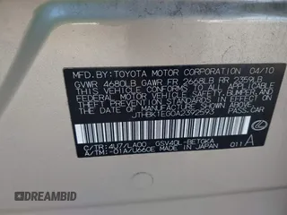 2010 Lexus ES 330 z VIN JTHBK1EG0A2392593, wystawiony jako IAAI lot #41604075 z przebiegiem 232 031 mil mil oraz . Historia ofert i sprzedaży dostępna na DreamBid. Obrazek 9.