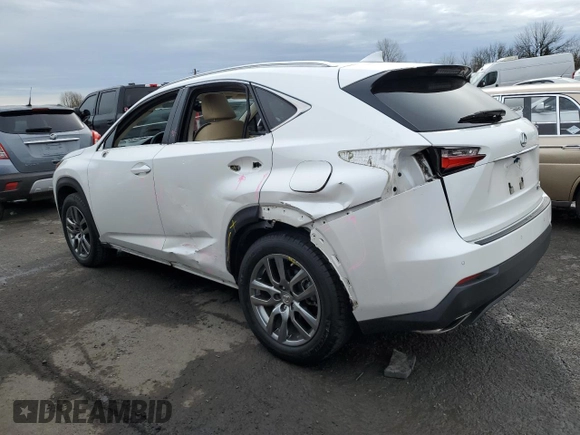 2016 Lexus NX 200t with VIN JTJBARBZ0G2050088, listed as a Copart auction lot 45145555 with 56,282 mi miles and Salvage title. Bid and sale history available at DreamBid. Image 2.