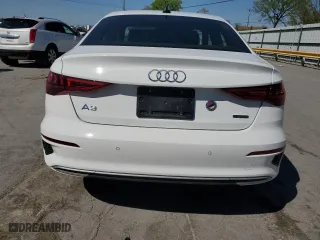 2022 Audi A3 Premium with VIN WAUGUDGY0NA057433, listed as a Copart auction lot 52966505 with 13,189 mi miles and Salvage Title. Bid and sale history available at carsss.com. Image 6.