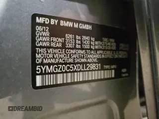 2013 BMW X6 M with VIN 5YMGZ0C5XDLL29831, listed as a Copart auction lot 54340225 with 117,503 mi miles and Salvage Title. Bid and sale history available at carsss.com. Image 13.