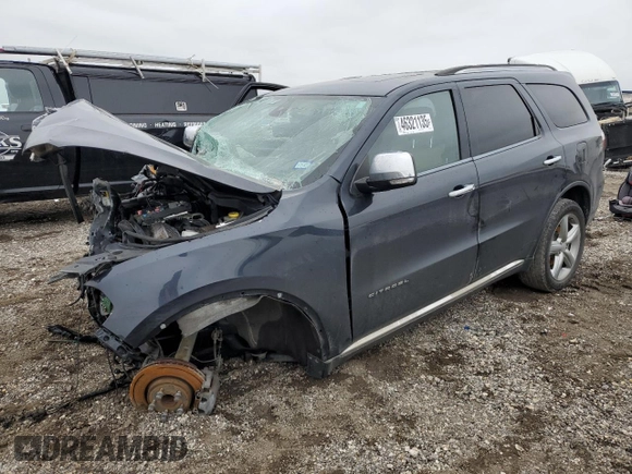 2013 Dodge Durango Citadel z VIN 1C4RDHEG1DC665526, wystawiony jako Copart lot #46321135 z przebiegiem Nie podano mil oraz Szkoda całkowita • Salvage title. Historia ofert i sprzedaży dostępna na DreamBid. Obrazek 1.