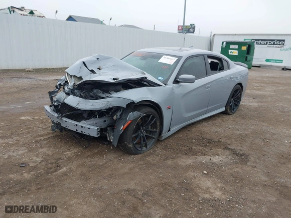 2020 Dodge Charger Scat Pack Widebody with VIN 2C3CDXGJ8LH216563, listed as a IAAI auction lot 41502637 with 1 mi miles. Bid and sale history available at carsss.com. Image 18.