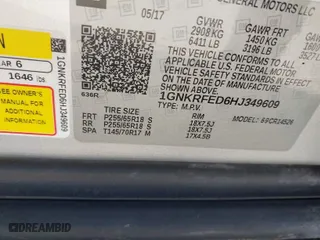2017 Chevrolet Traverse LS with VIN 1GNKRFED6HJ349609, listed as a IAAI auction lot 41718938 with 165,883 mi miles. Bid and sale history available at carsss.com. Image 9.