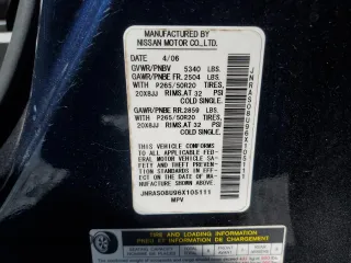 2006 Infiniti FX35 with VIN JNRAS08U96X105111, listed as a Copart auction lot 47472935 with 274,268 mi miles and Salvage Title. Bid and sale history available at carsss.com. Image 14.