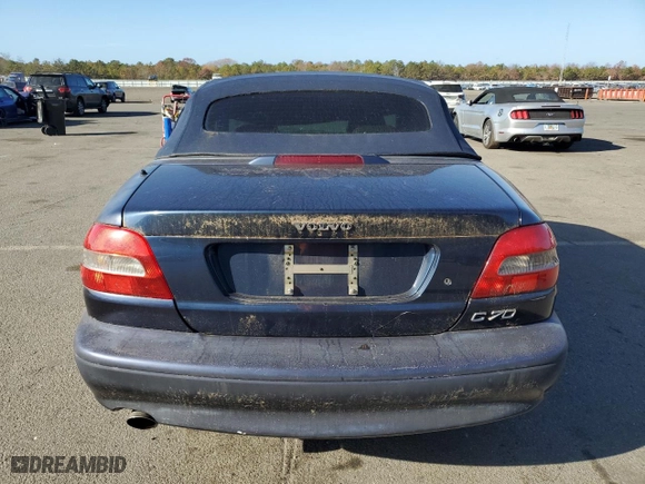 2002 Volvo C70 with VIN YV1NC53D32J029475, listed as a Copart auction lot 79502864 with 58,618 mi miles and Clean Title. Bid and sale history available at carsss.com. Image 6.