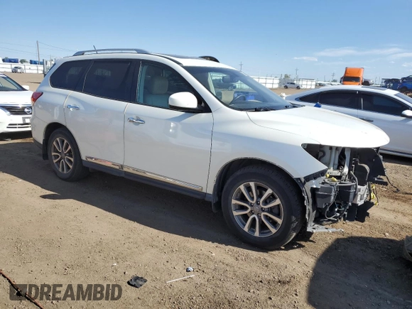 2016 Nissan Pathfinder Platinum with VIN 5N1AR2MM5GC620124, listed as a Copart auction lot 56744205 with 125,493 mi miles and Salvage title. Bid and sale history available at DreamBid. Image 4.