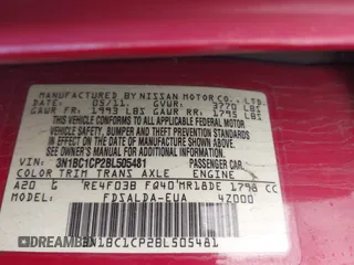 2011 Nissan Versa SL z VIN 3N1BC1CP2BL505481, wystawiony jako IAAI lot #42347048 z przebiegiem 174 559 mil mil oraz . Historia ofert i sprzedaży dostępna na DreamBid. Obrazek 9.