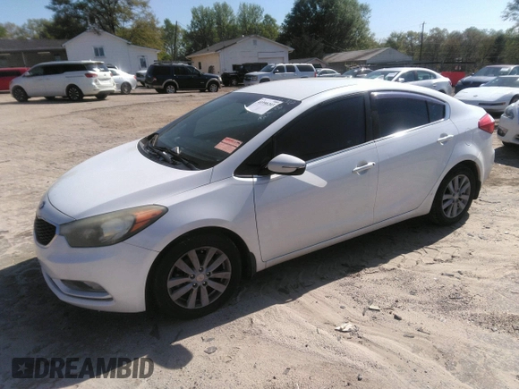 2014 Kia Forte EX with VIN KNAFX4A83E5200718, listed as a IAAI auction lot 41998203 with 141,599 mi miles. Bid and sale history available at carsss.com. Image 2.