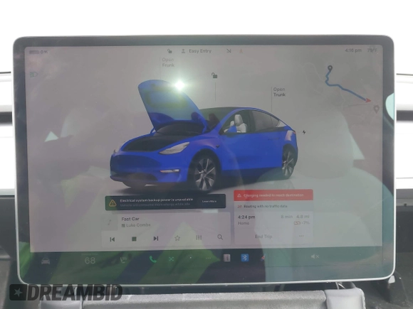 2022 Tesla Model Y Long Range z VIN 7SAYGAEE5NF428327, wystawiony jako IAAI lot #41698750 z przebiegiem 26 846 mil mil oraz . Historia ofert i sprzedaży dostępna na DreamBid. Obrazek 18.