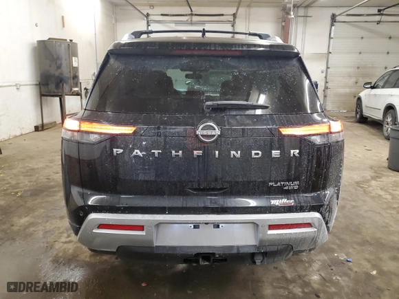 2022 Nissan Pathfinder Platinum with VIN 5N1DR3DK5NC270525, listed as a Copart auction lot 45539095 with 36,647 mi miles and Salvage Title. Bid and sale history available at carsss.com. Image 6.