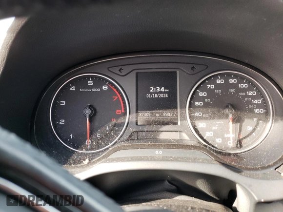 2015 Audi A3 1.8T Premium with VIN WAUACGFF7F1004904, listed as a Copart auction lot 38992944 with 87,309 mi miles. Bid and sale history available at carsss.com. Image 9.
