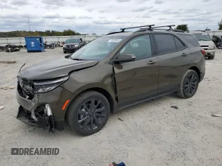 2024 Chevrolet Equinox RS z VIN 3GNAXMEG0RL161372, wystawiony jako Copart lot #76330864 z przebiegiem 11 312 mil mil oraz Szkoda całkowita • Salvage title. Historia ofert i sprzedaży dostępna na DreamBid. Obrazek 1.