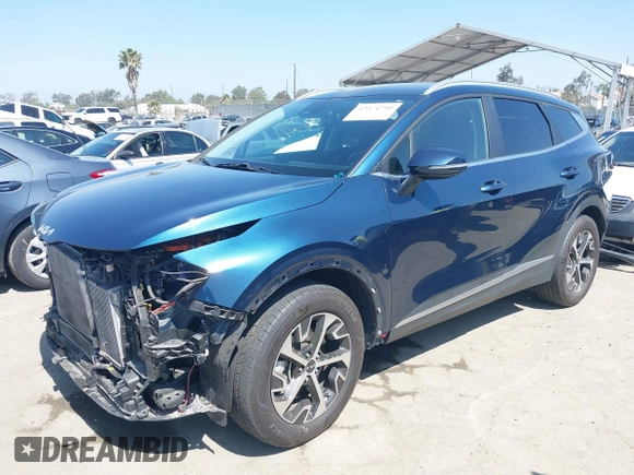 2023 Kia Sportage EX with VIN KNDPVCAG4P7018273, listed as a IAAI auction lot 42374790 with 25,814 mi miles and . Bid and sale history available at DreamBid. Image 2.