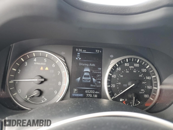 2023 Infiniti Q50 Luxe z VIN JN1EV7BR2PM541987, wystawiony jako Copart lot #53506195 z przebiegiem 65 202 mil mil oraz Szkoda całkowita • Salvage title. Historia ofert i sprzedaży dostępna na DreamBid. Obrazek 9.