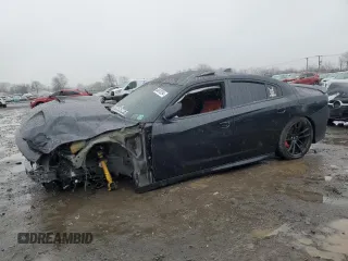 2021 Dodge Charger Scat Pack with VIN 2C3CDXGJ9MH658933, listed as a Copart auction lot 84810294 with 44,633 mi miles and Salvage Title. Bid and sale history available at DreamBid. Image 1.