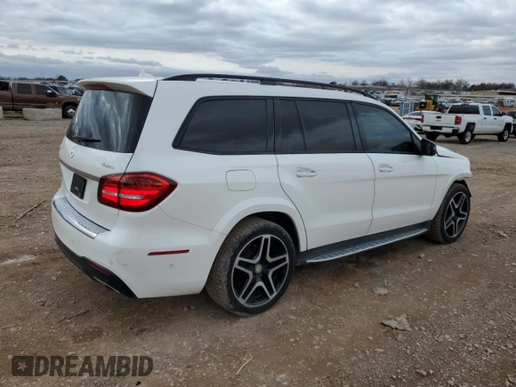 2017 Mercedes-Benz GLS 550 z VIN 4JGDF7DE7HA891193, wystawiony jako Copart lot #46455005 z przebiegiem 127 930 mil mil oraz Szkoda całkowita • Salvage title. Historia ofert i sprzedaży dostępna na DreamBid. Obrazek 3.