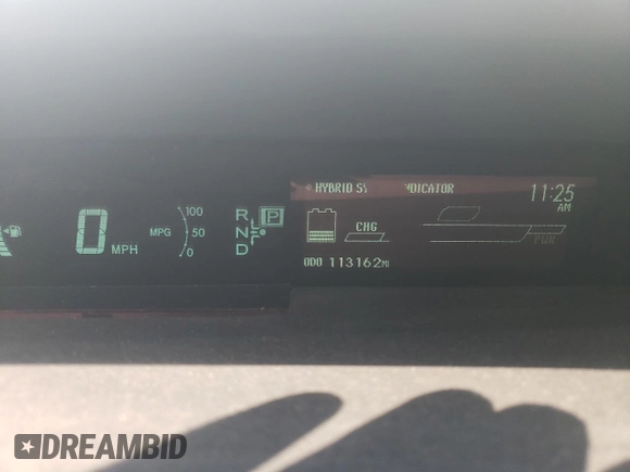 2011 Toyota Prius I with VIN JTDKN3DU1B0280300, listed as a Copart auction lot 52905505 with 113,162 mi miles and Salvage Title. Bid and sale history available at DreamBid. Image 9.