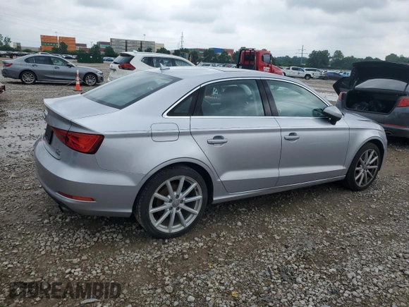 2015 Audi A3 Premium Plus with VIN WAUEFGFF9F1132439, listed as a Copart auction lot 61410465 with 76,693 mi miles and Salvage title. Bid and sale history available at DreamBid. Image 3.