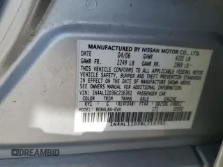 2006 Nissan Altima S z VIN 1N4AL11D36C216361, wystawiony jako Copart lot #59884525 z przebiegiem 182 007 mil mil oraz Szkoda całkowita • Salvage title. Historia ofert i sprzedaży dostępna na DreamBid. Obrazek 12.