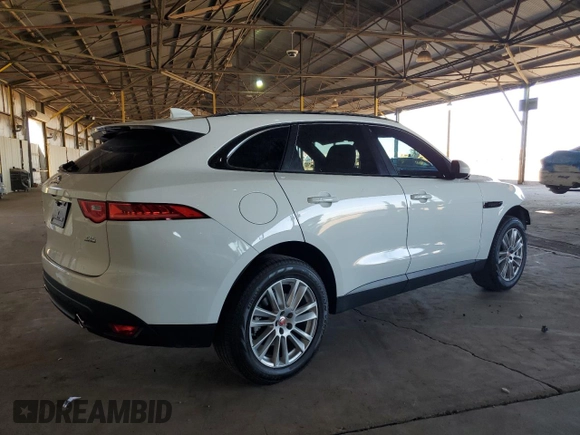 2018 Jaguar F-Pace 35t Prestige with VIN SADCK2EV9JA247055, listed as a Copart auction lot 71807684 with 91,556 mi miles and Salvage title. Bid and sale history available at DreamBid. Image 3.