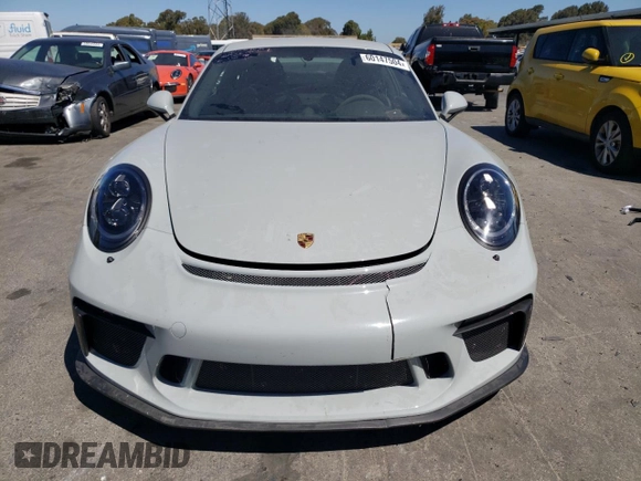 2018 Porsche 911 GT3 with VIN WP0AC2A95JS177170, listed as a Copart auction lot 60147504 with 7,925 mi miles and Clean Title. Bid and sale history available at DreamBid. Image 5.
