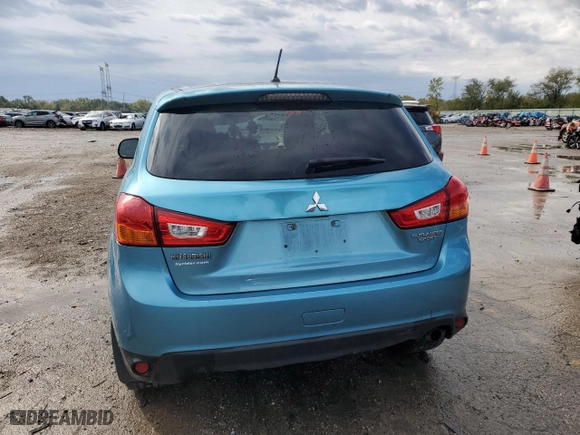 2013 Mitsubishi Outlander Sport ES with VIN 4A4AP3AU0DE006272, listed as a Copart auction lot 74486554 with 0 mi miles and Salvage Title. Bid and sale history available at carsss.com. Image 6.