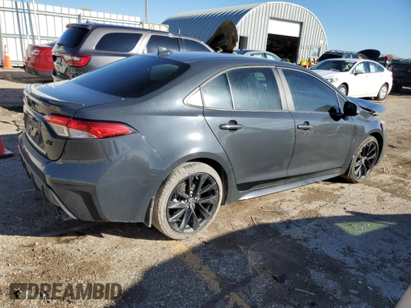 2023 Toyota Corolla SE with VIN 5YFS4MCE3PP156142, listed as a Copart auction lot 79765154 with 14,369 mi miles and Salvage Title. Bid and sale history available at carsss.com. Image 3.