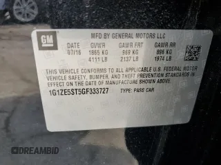 2016 Chevrolet Malibu LT with VIN 1G1ZE5ST5GF333727, listed as a Copart auction lot 56103215 with 86,760 mi miles and Clean Title. Bid and sale history available at DreamBid. Image 13.