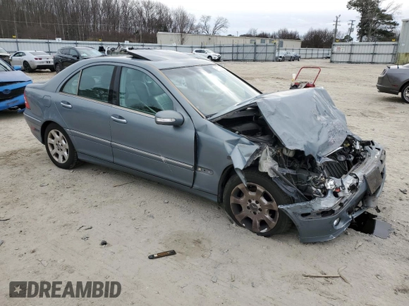 2005 Mercedes-Benz C 240 with VIN WDBRF61JX5F577623, listed as a Copart auction lot 41761925 with 74,095 mi miles and Salvage Title. Bid and sale history available at DreamBid. Image 4.