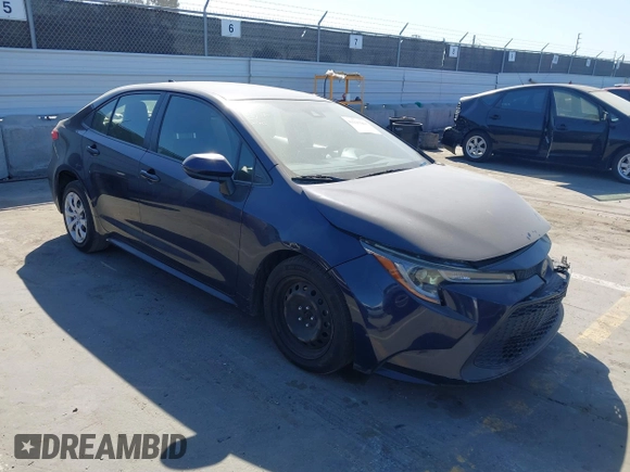 2020 Toyota Corolla LE with VIN JTDEPRAE4LJ093104, listed as a IAAI auction lot 41827963 with 69,780 mi miles. Bid and sale history available at carsss.com. Image 1.
