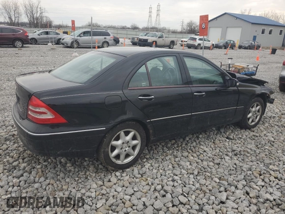 2003 Mercedes-Benz C 240 with VIN WDBRF61J03A443486, listed as a Copart auction lot 43896805 with 62,931 mi miles and Salvage Title. Bid and sale history available at carsss.com. Image 3.