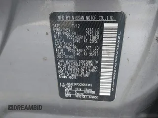 2012 Nissan Quest SL z VIN JN8AE2KP3C9051315, wystawiony jako IAAI lot #38816807 z przebiegiem 153 380 mil mil oraz . Historia ofert i sprzedaży dostępna na DreamBid. Obrazek 9.