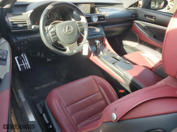 2017 Lexus RC 350 with VIN JTHSE5BC6H5007711, listed as a Copart auction lot 85346184 with 34,108 mi miles and Salvage Title. Bid and sale history available at carsss.com. Image 8.